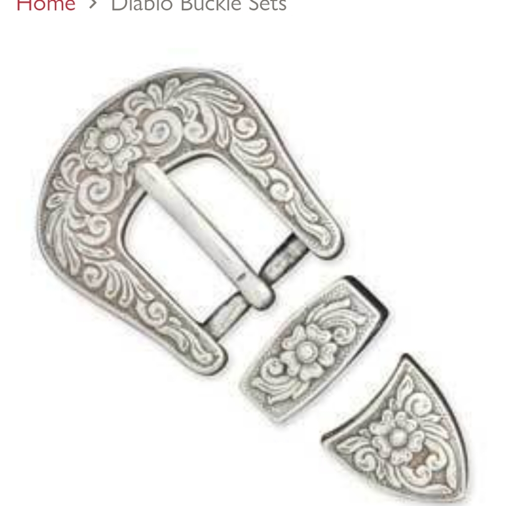 Diablo Belt Buckle set 3/4" Brand New - Tandy Leat